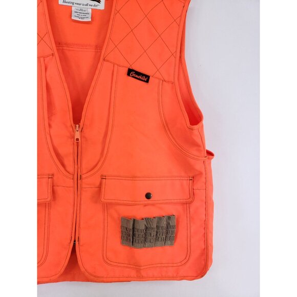Gamehide Hunting Vest Men's Size Medium Orange Game Pocket - Picture 4 of 7